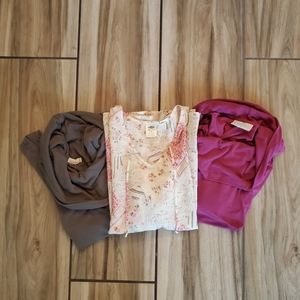 Lot of 3 Maternity Shirts (Old Navy; Jessica Simpson; Ingrid & Isabel)
